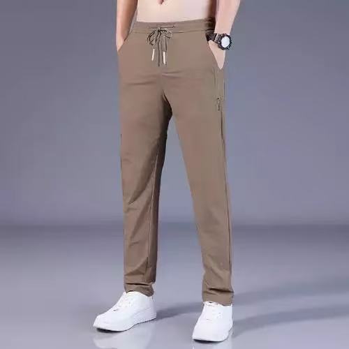 男士夏季冰丝休闲裤男直筒宽松百搭超薄款凉感速干运动长裤透气批