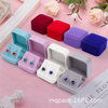 Flannel Earrings Box Jewelry Box Emblem Box 7*7 Earrings Collection Box Various Style Earrings Earrings Necklace Emblem Box