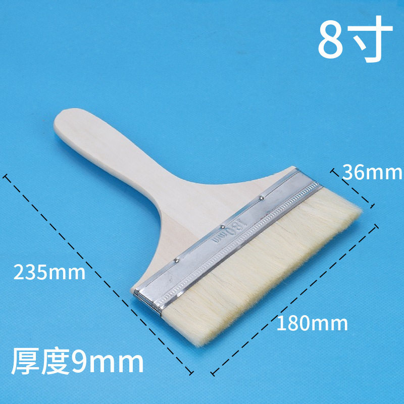 Manufacturer Wholesale Long-Handled Thin Wool Brush with Wooden Handle, Soft Bristle Brush for Gifts, Barbecue, Baking, and Paint Brush 2inch