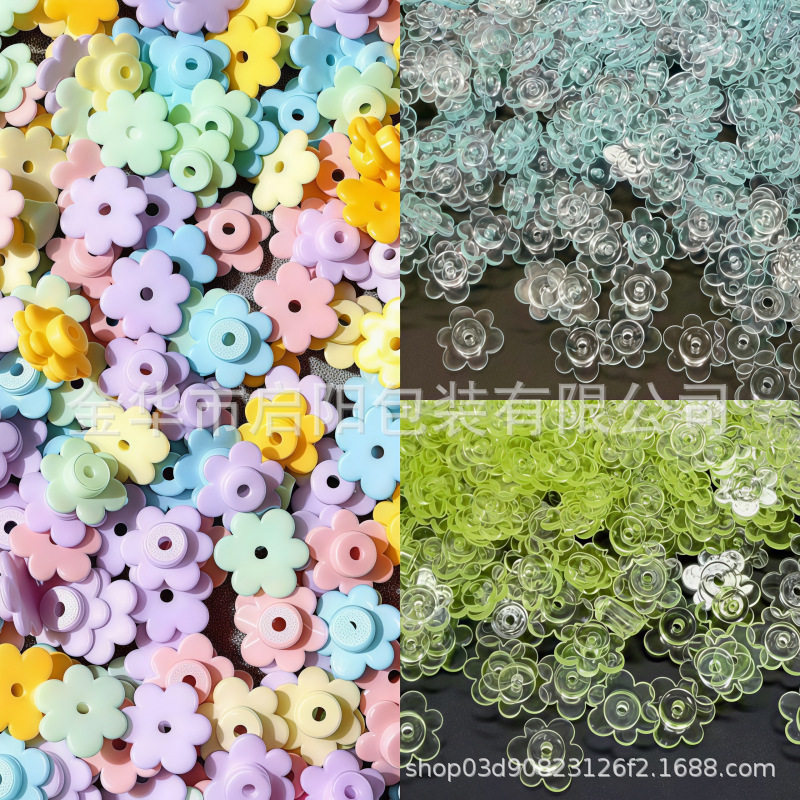 บล็อกดอกไม้หกกลีบ 100 กรัม สีทึบ โปร่งใส ของเล่นสไลม์แบบเติมลูกบอล ทำมือ ของตกแต่งงานฝีมือสำหรับไลฟ์สด