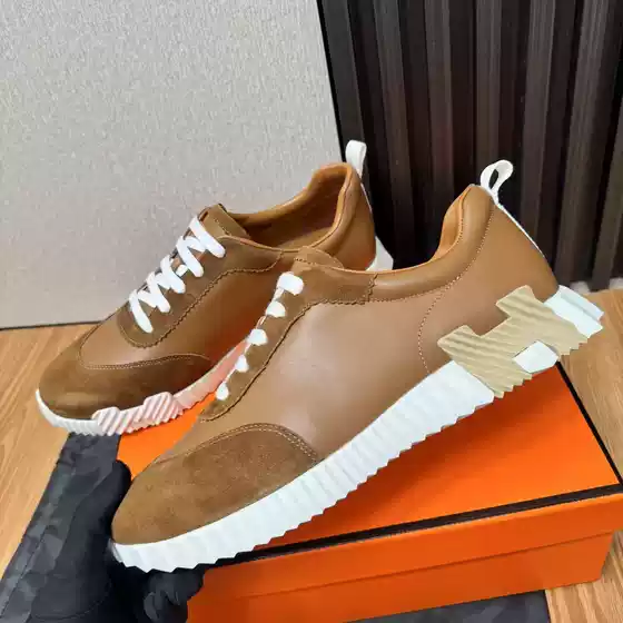 Foreign Trade H Brand Men's Shoes Summer New High-End Genuine Leather Single Shoes Women's Casual Sports European Station Mesh Breathable Shoes