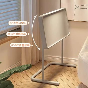 Bedside Table Movable Folding Computer Table Adjustable Desk Dormitory Bedroom Small Desk with Wheels Living Room Sofa Side Table