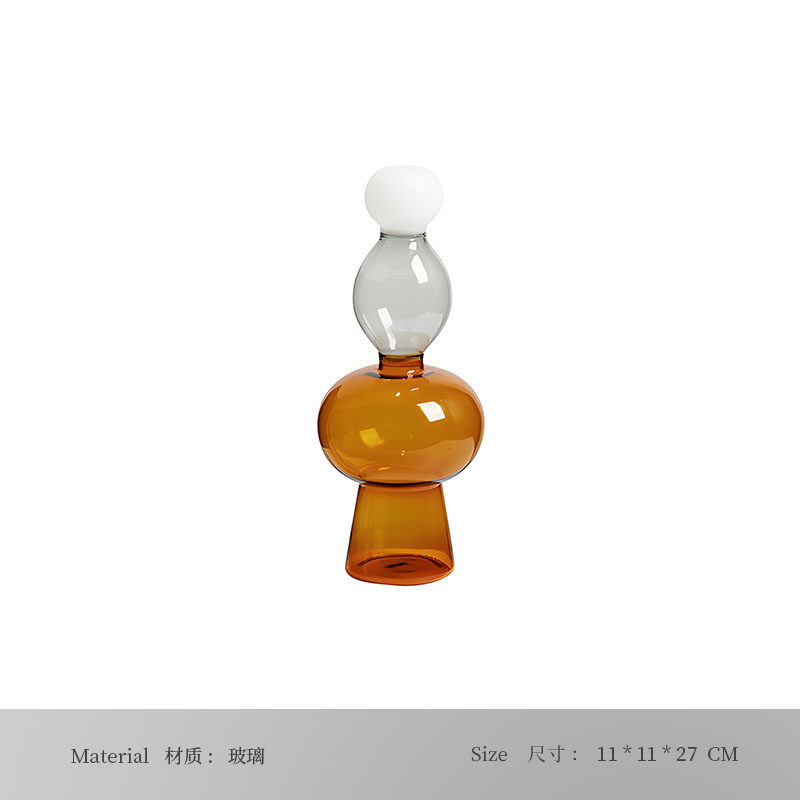 轻奢现代玻璃花瓶多款样板间售楼处北欧家居客厅餐桌软装家居饰品