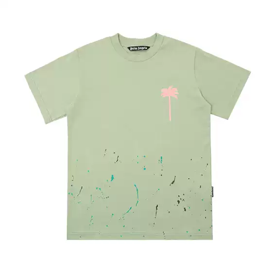 European and American Trendy Brand Palm Angels High Quality Palm Unisex Same Style Printed T-Shirt Men's Short Sleeves