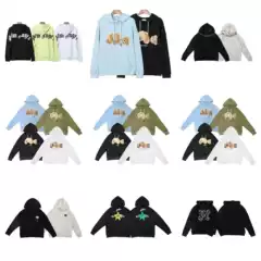 Cross-Border Trade Angel Classic Letter Embroidery High Street Fashion Brand Loose Unisex Couple Hooded Sweatshirt Hoodie
