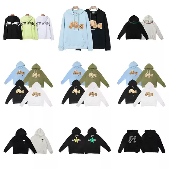 Cross-Border Trade Angel Classic Letter Embroidery High Street Fashion Brand Loose Unisex Couple Hooded Sweatshirt Hoodie