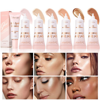 Julystar Facial Concealer Explosive High-gloss Pearlescent Foundation Liquid Natural Lasting Brightening Moisturizing Foundation Wholesale