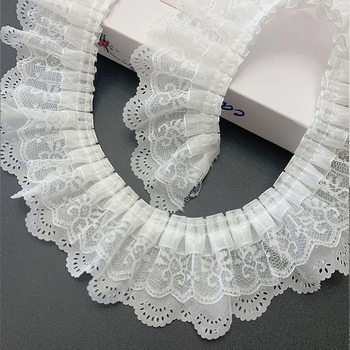 Three-Layer 6.5cm Lace Chiffon Yarn with Fungus Pleats DIY Clothing Sewing Accessories Home Textile Lace Accessories
