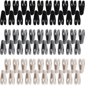 Cross-Border non-slip flocking clothes rack clip seamless plastic clip multi-functional windproof fixed drying clothes clip trouser clip
