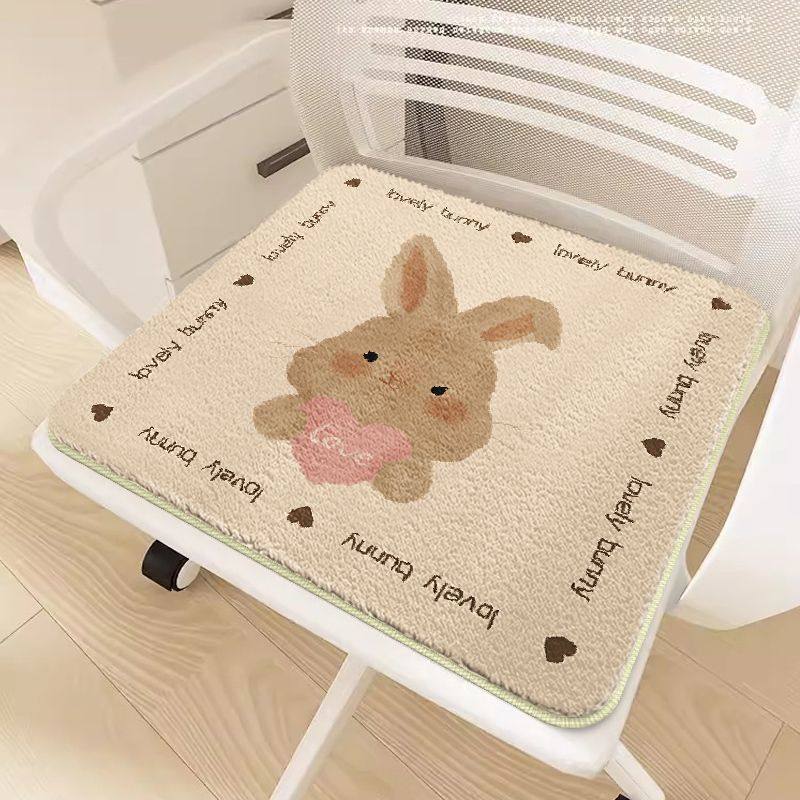 Cushion Chair Pad Plush Seat Cushion Autumn and Winter Thickened Warm Melard Student Office Long Sitting Stool Seat Cushion