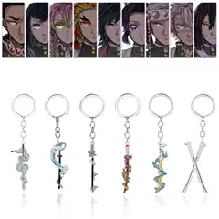 Animation Peripherals Demon Slayer: Kimetsu No Yaiba Xingjiro Butterfly Ninja Tanjiro Nichirin Knife Weapon Metal Keychain Pendant