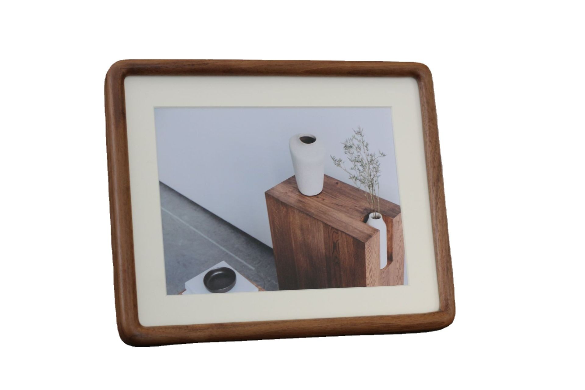 Black Walnut Mortise and Tenon Solid Wood Picture Frame Rounded Corner Round Edge Square 4 Inches 6 Inches 7 Inches 8inch 10inch A4A3