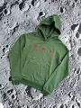 Red Star Embroidered Distressed Sweatshirt