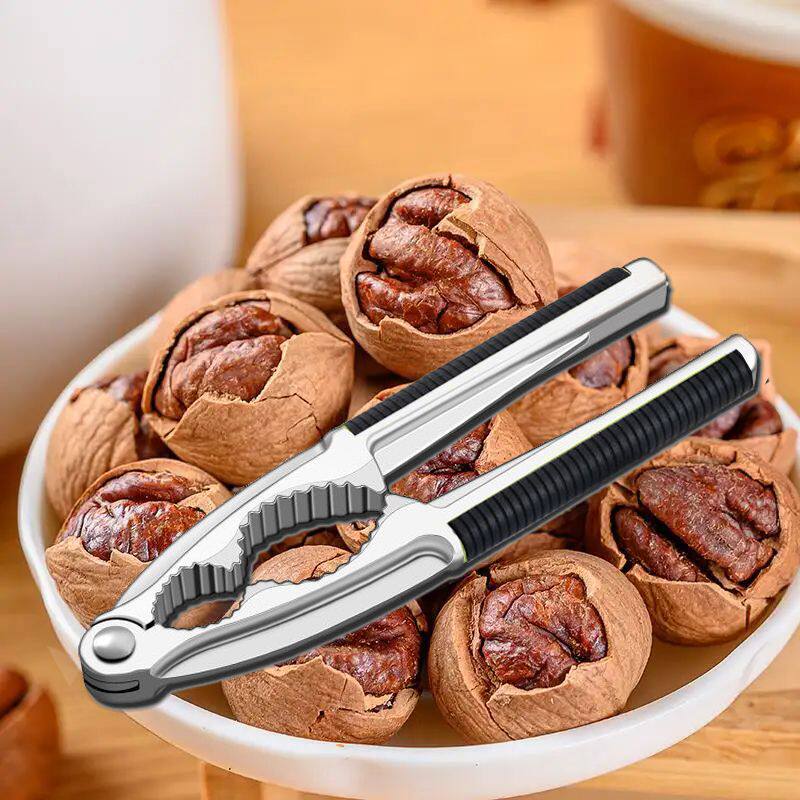 Solid Thickened Peach Tongs Zinc Alloy Core Pliers Hazelnut Nut Dried Fruit Clip Pine Nut Pecan