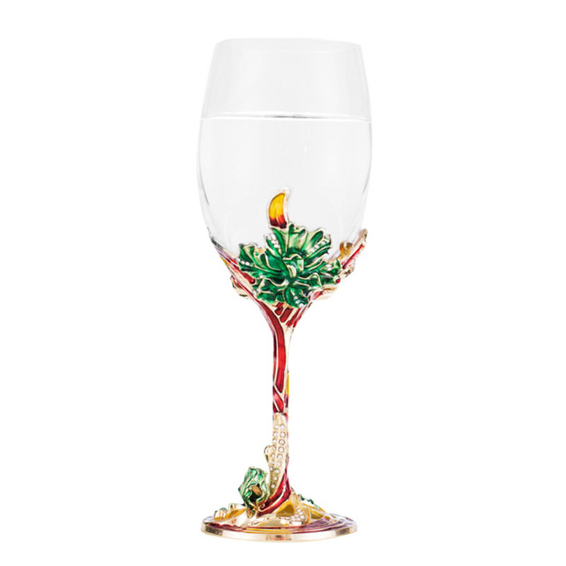 European-style Enamel Red Wine Glass Decanter Set Household High-grade Crystal Wine Glass French Vintage Creative Goblet