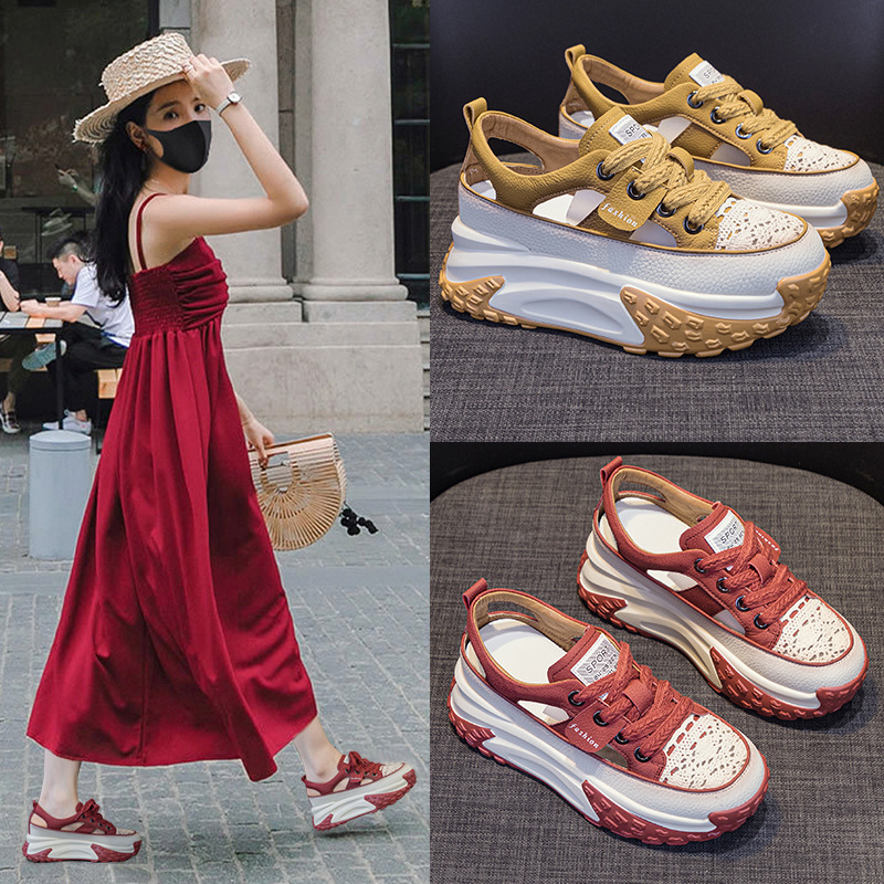 (Mới) Mã K5357 Giá 990K: Giày Dép Sandal Nữ Wetdoe Hàng Mùa Hè Phục Cổ Cổ Điển Tăng Chiều Cao Đế Cao Giày Dép Nữ Chất Liệu Da Bò G03 Sản Phẩm Mới, (Miễn Phí Vận Chuyển Toàn Quốc).