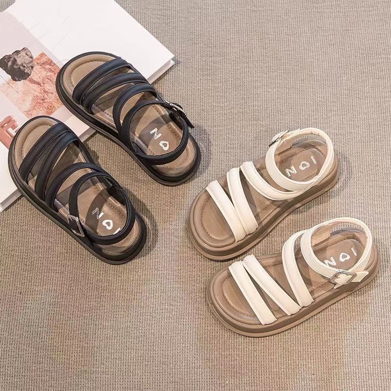 Children's Girls' Sandals Open Toe Elegant Summer New Fashion Korean Princess Student Cute All-match Western Style Sandals