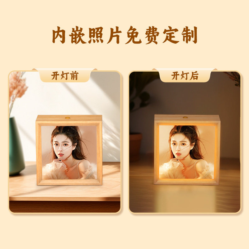 Bar Atmosphere Lamp, Desktop Lamp, Bedroom Bedside Lamp, Night Light, Picture Frame Ornaments, Desktop Small Table, Cultural and Creative Souvenirs