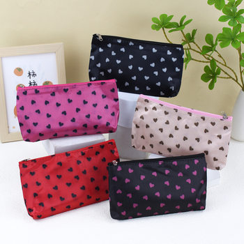 B100 Yiwu Cosmetic Bag Casual Horizontal Square Storage Bag Letter Jacquard Hand Wash Bag