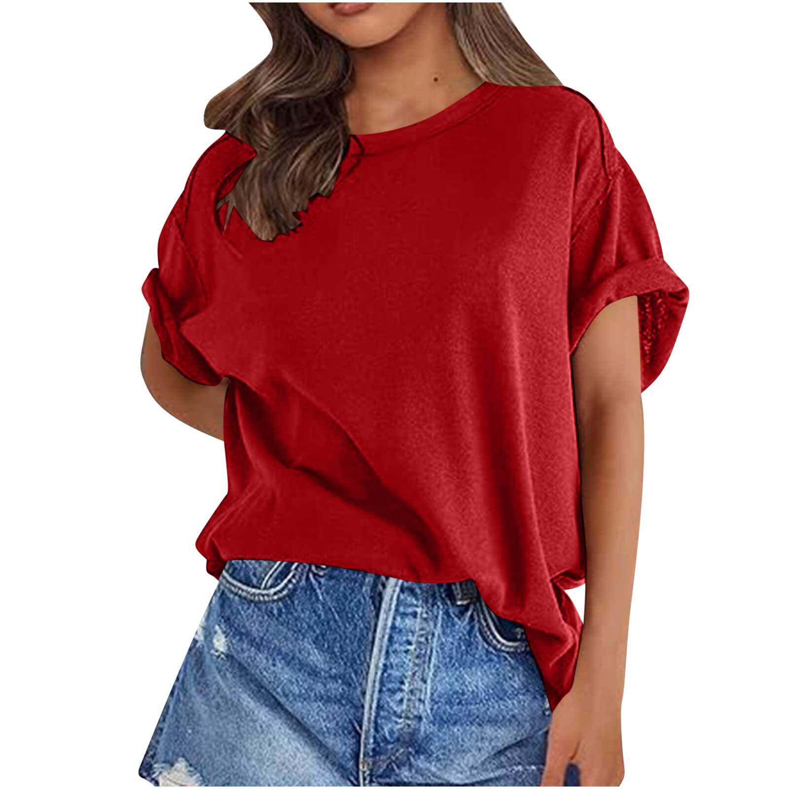 Mens Casual Short Sleeve T Shirt Solid Color Round Neck Loose Fit Plus Size Summer Activewear Wholesale Available