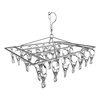 Extra Thick Stainless Steel Clothes Hanger, Windproof Sock Rack, Clothes Drying Rack, Socks and Intimates Hooks, Clips, Multi-Functional Drying Rack