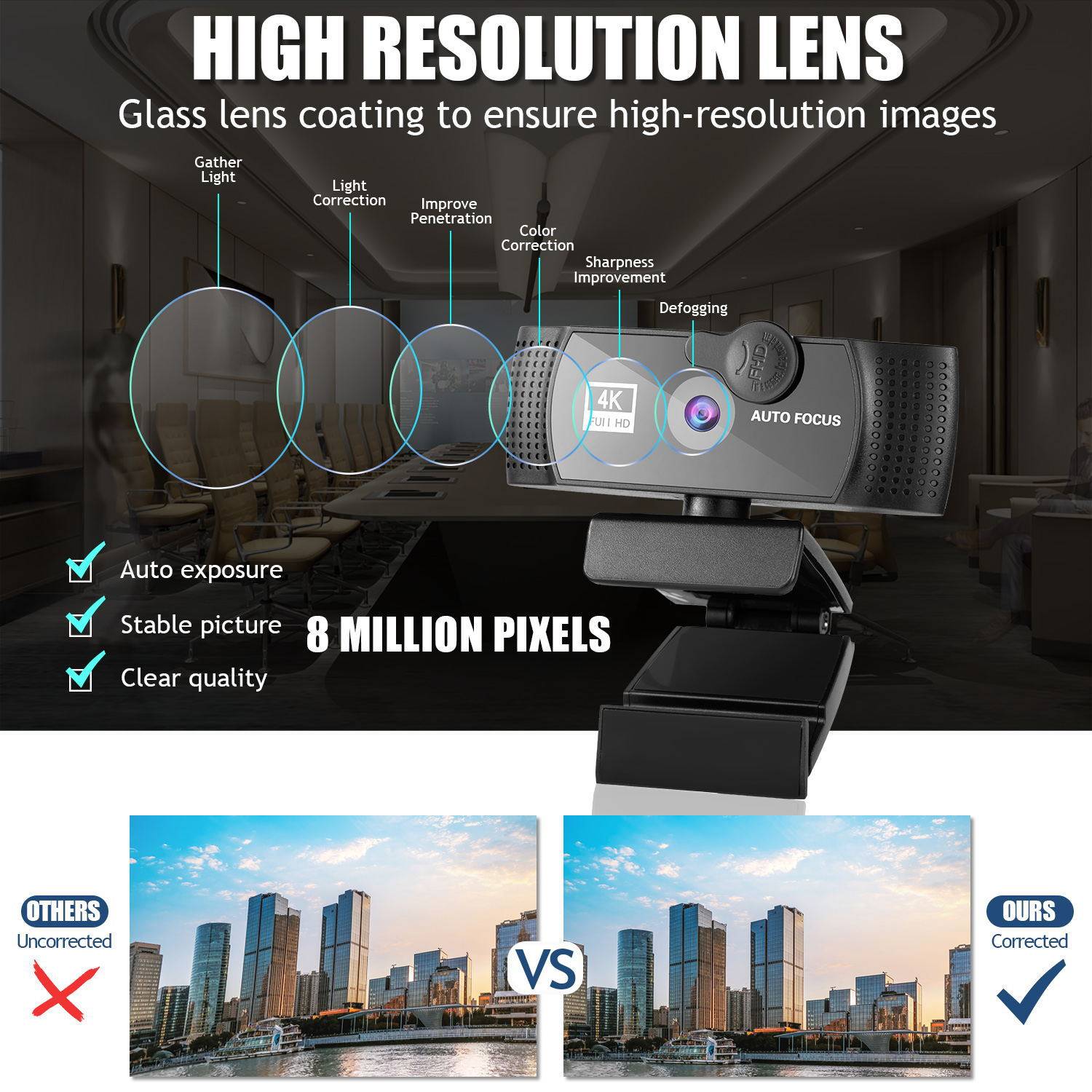 4K Private Model Beauty Autofocus 1080P Computer Camera Hd Network USB Live Broadcast 2Kwebcam Wide Angle