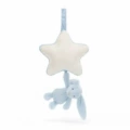 Blue bunny pull bell 28cm