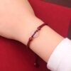 Natural Agate Buckle Bracelet Hetian Jade Benmingnian Red Hand Rope Hand-woven Hand Rope for Boys and Girls Couple