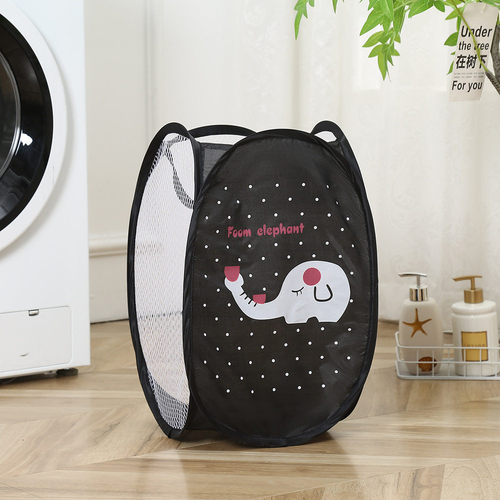 Ins New Laundry Basket Children's Cartoon Toy Bedroom Storage Basket Foldable Portable Printed Dirty Clothes Basket Wholesale