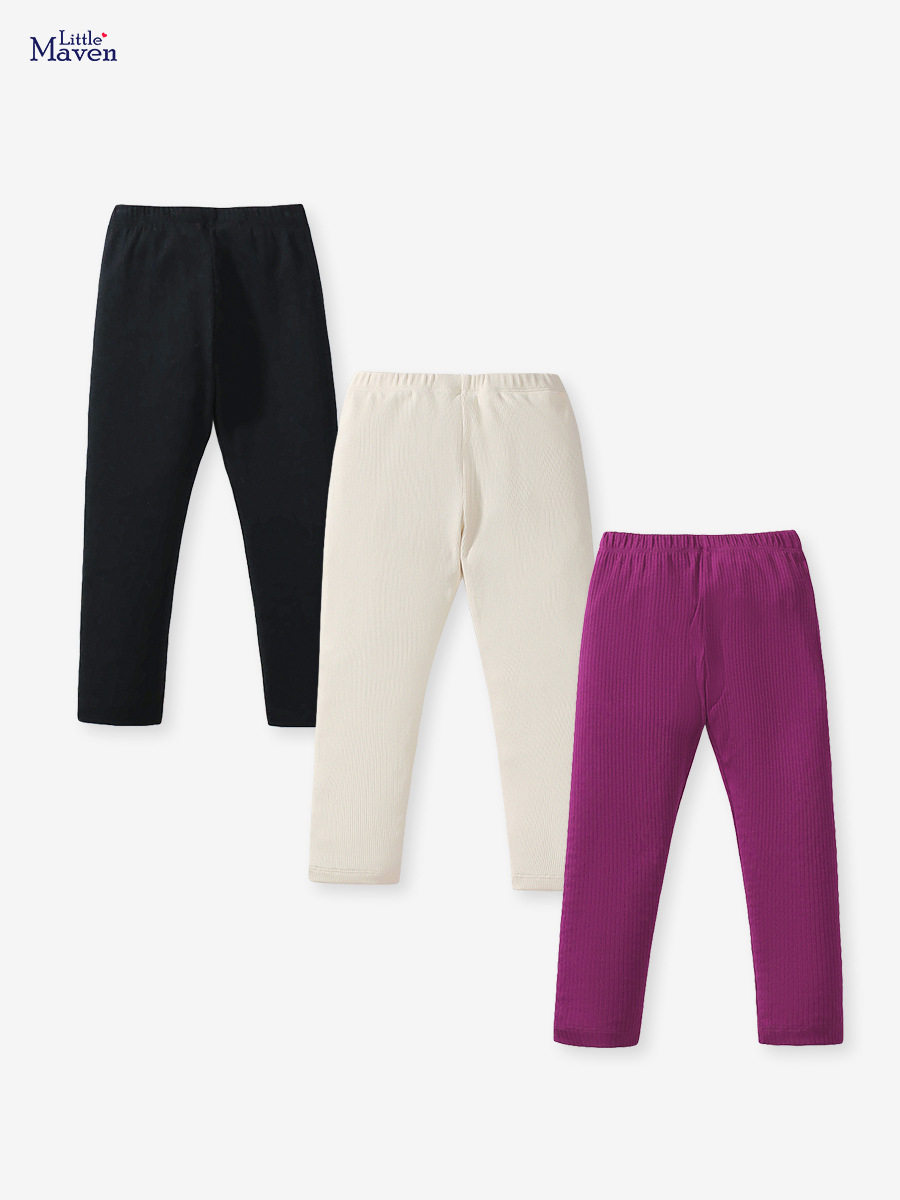 New Girls' Leggings, Autumn Long Breathable Solid Color Pants, Girls' Trousers Wholesale