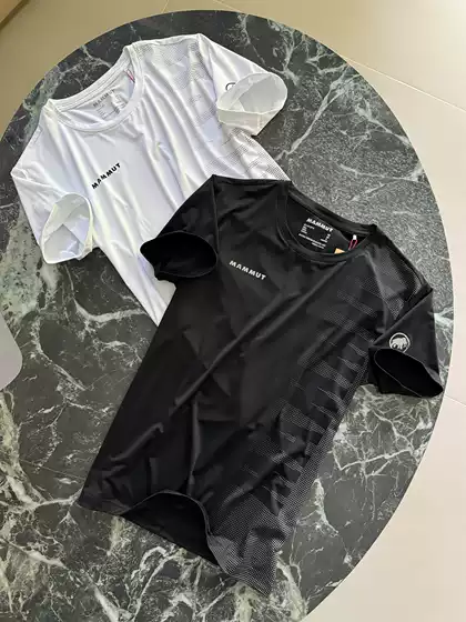 Mammoth Short-Sleeved Men's Three-Dimensional Printed Half-Sleeved Elastic Sports Ice Silk T-Shirt Round Neck Quick-Drying Top Running T-Shirt