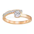 Asymmetrical rose gold ring no. 6