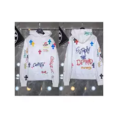 2025 New Cross-Border Chrome Heart Jacket Hoodie Casual Loose Fit Unisex Zip-Up Printed Hoodie Autumn and Winter Hot Item