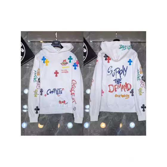2025 New Cross-Border Chrome Heart Jacket Hoodie Casual Loose Fit Unisex Zip-Up Printed Hoodie Autumn and Winter Hot Item