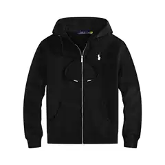 Laf Rl Iron Zipper Cross-Border Trade Sweatshirt Set Embroidered Pony Logo Hooded Cardigan Fleece Casual Jacket for Men