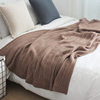 Wool Blanket Knitted Wool Blanket Ready for Delivery American Style Towel Blanket Solid Color Bedside Towel New Style