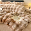 Thick Rabbit Plush Milk Velvet Four-Piece Set Winter Warm Rabbit Velvet Bed Bed Sheets Quilt Cover Lazy Rabbit Velvet Coral Velvet 4