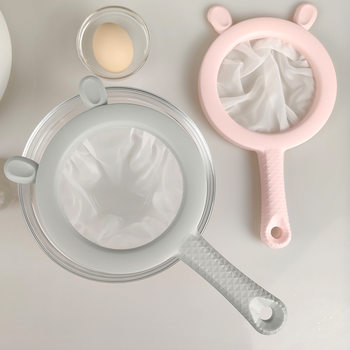 Soybean milk filter with ears quick release net rabbit ear leakage net household juice traditional Chinese medicine coffee slag screen