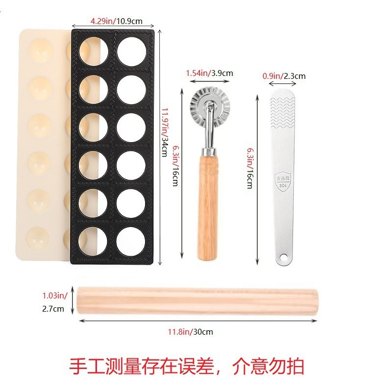 12-Hole Dumpling Making Tool Italian Dumpling Mold Aluminum Alloy Dumpling Mold Cross-Border 12-Hole Dumpling Mold Set