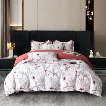 Autumn and Winter Cotton Brushed Four-Piece Set, High Count, High Density, Breathable, Skin-Friendly, Breathable, Double Warm, Non-Stuffy and Sweat-Free Bed Set