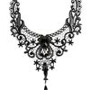 Gothic choker lace necklace women's necklace simple exaggerated black clavicle chain fake collar handmade jewelry