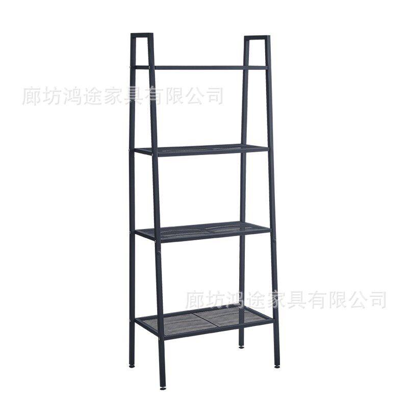Trapezoidal Storage Rack Bedroom Kitchen Metal Iron Storage Books and Newspaper Flowers Storage Rack Trapezoidal Storage Rack