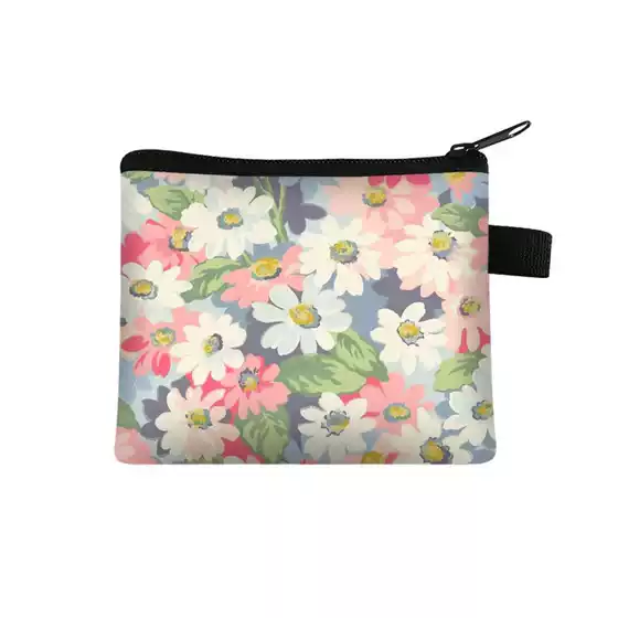 Direct Sale from the Manufacturer: Printed Coin Purse, Waterproof Polyester, Japanese-Style Design, Trendy Women's Cartoon Street Fashion
