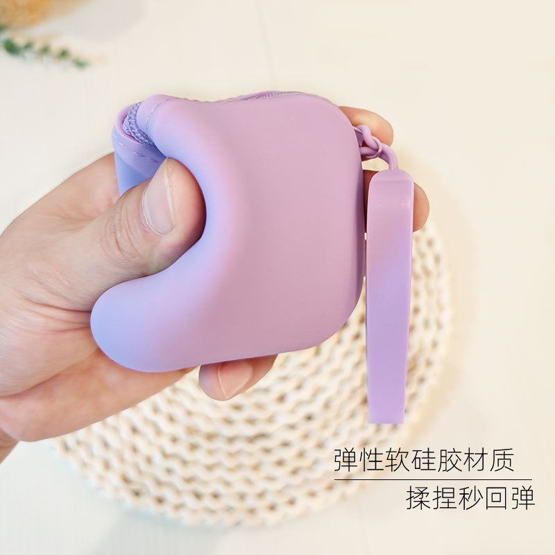 New Silicone Key Storage Bag Simple Fashion Soft Silicone Children's Coin Purse with Zipper Portable Silicone Bag