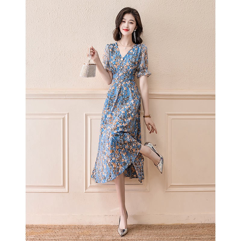 (Mới) Mã K4881 Giá 1090K: Váy Đầm Liền Thân Nữ Dotdhi Dáng Chữ A Hàng Mùa Hè Họa Tiết Hoa Cổ Chữ V Thời Trang Nữ Chất Liệu G03 Sản Phẩm Mới, (Miễn Phí Vận Chuyển Toàn Quốc).