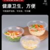 Disposable Bowl and Chopsticks suit Tableware Household Thickened New Year Wedding Dining Table Plastic Rice Bowl with Chopsticks with Lid High Temperature Resistance