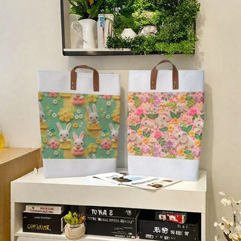 Ins New 3D Cartoon Satchel Cosmetics Bag Foldableable Fabric Dirty Clothes Basket Thickeneded Large Toy Storage Bucket