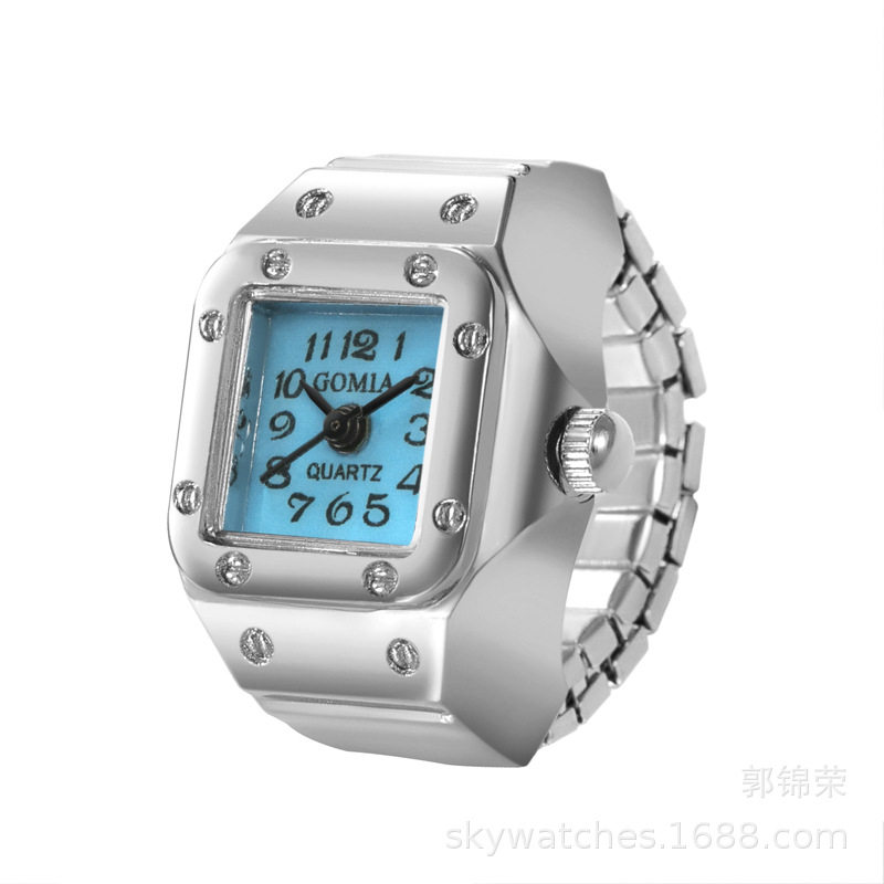 wish/速卖通/EB热销铆钉桃心复古八角戒指表爆款推荐手表批发