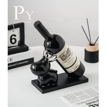 Creative Ceramic Fawn Wine Rack Ornaments Home Decorations Living Room Wine Cabinet Desktop Decorations for Friends Gifts