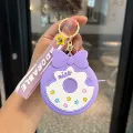 Coin Purse Keychain - Donut Purple